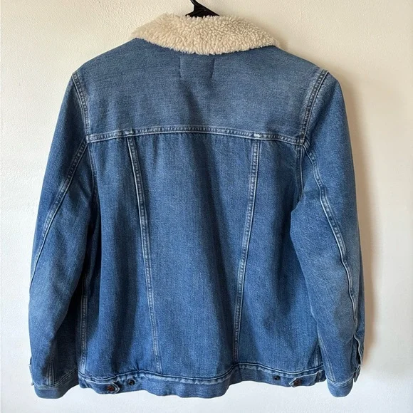 Like New Madewell Sherpa Jean Jacket - Picture 3 of 7